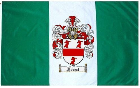 Forest family crest coat of arms flag