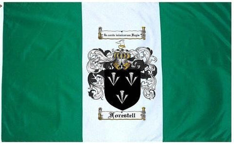 Forestell family crest coat of arms flag