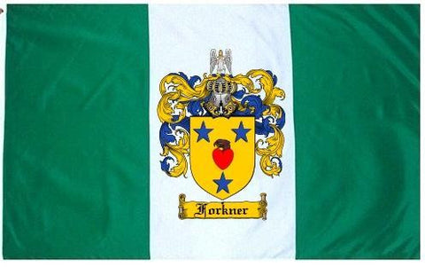 Forkner family crest coat of arms flag