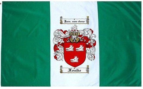 Foulke family crest coat of arms flag