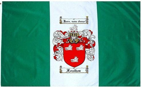 Foulkes family crest coat of arms flag