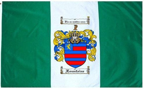 Fountaine family crest coat of arms flag