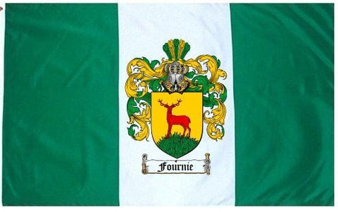 Fournie family crest coat of arms flag