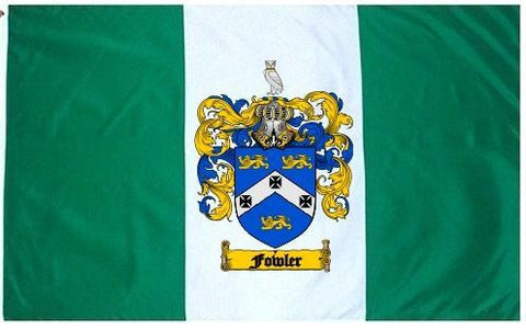 Fowler family crest coat of arms flag