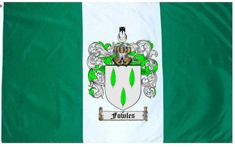 Fowles family crest coat of arms flag