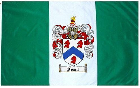 Foxell family crest coat of arms flag