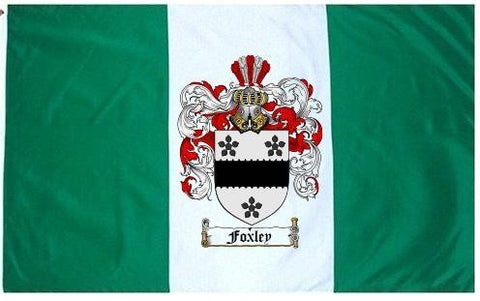Foxley family crest coat of arms flag