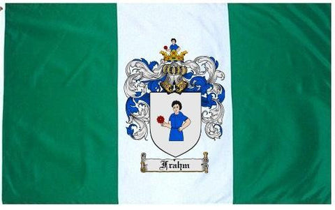 Frahm family crest coat of arms flag