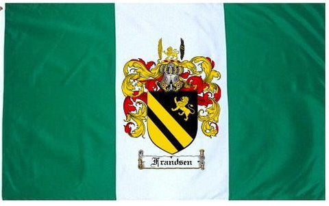 Frandsen family crest coat of arms flag