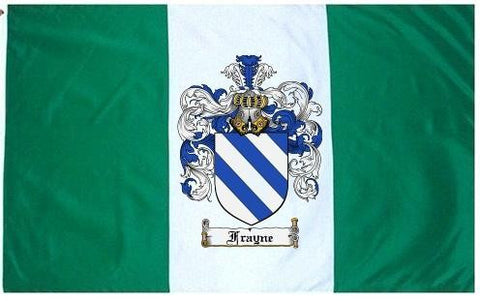 Frayne family crest coat of arms flag