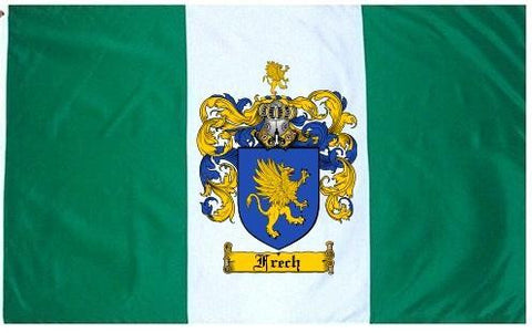 Frech family crest coat of arms flag