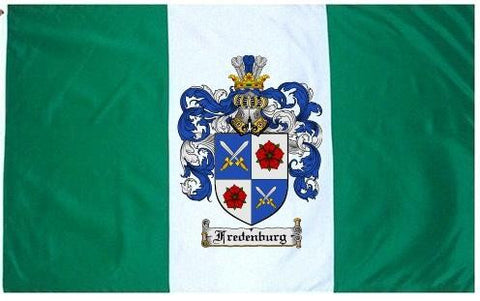 Fredenburg family crest coat of arms flag