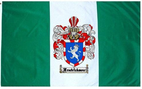 Fredrickson family crest coat of arms flag