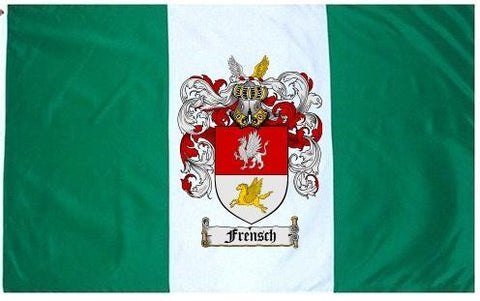 Frensch family crest coat of arms flag