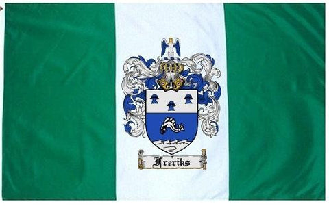 Freriks family crest coat of arms flag