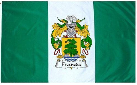 Fresneda family crest coat of arms flag
