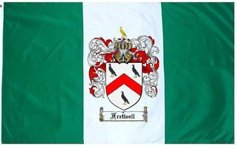 Fretwell family crest coat of arms flag