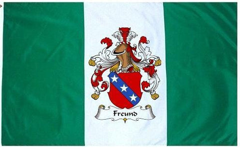 Freund family crest coat of arms flag