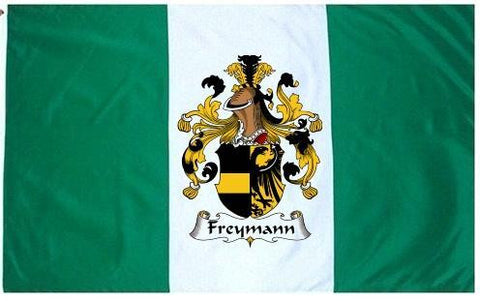 Freymann family crest coat of arms flag