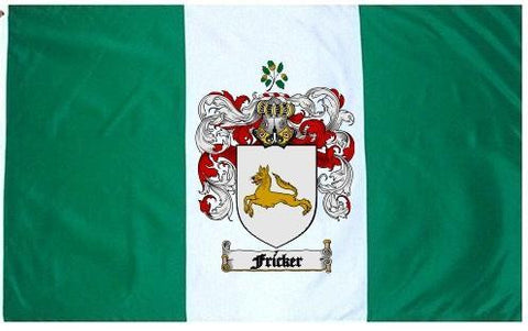 Fricker family crest coat of arms flag