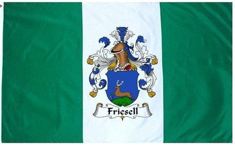 Friesell family crest coat of arms flag