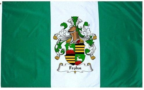 Frohn family crest coat of arms flag