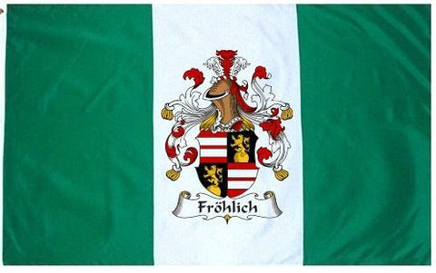 Frolich family crest coat of arms flag