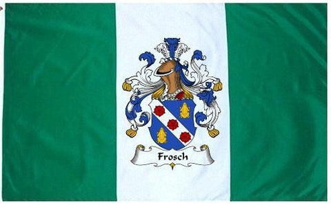 Frosch family crest coat of arms flag