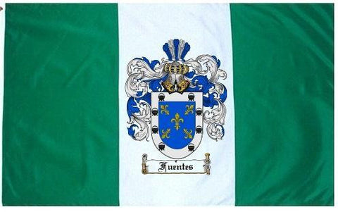 Fuentes family crest coat of arms flag