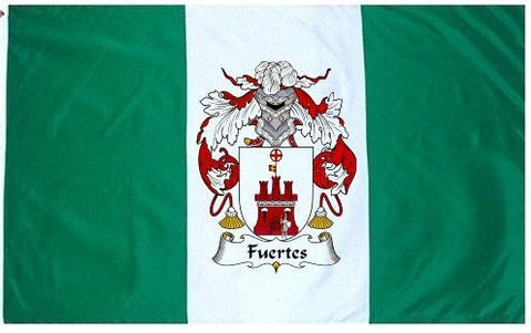 Fuertes family crest coat of arms flag