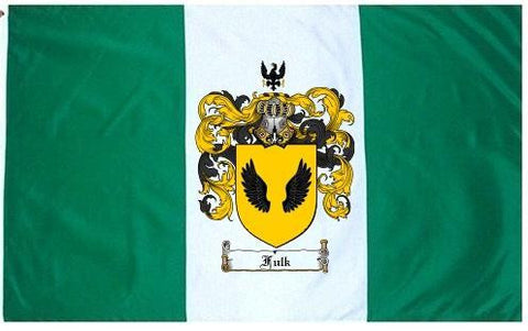 Fulk family crest coat of arms flag