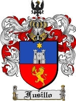 Fusillo coat of arms family crest download