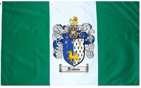 Fuson family crest coat of arms flag
