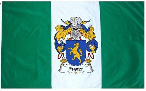 Fuster family crest coat of arms flag