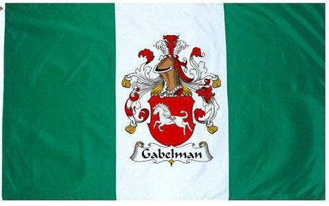 Gabelman family crest coat of arms flag