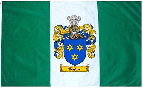 Gagne family crest coat of arms flag