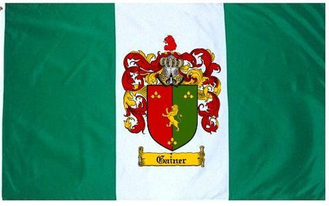 Gainer family crest coat of arms flag