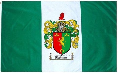 Gaines family crest coat of arms flag