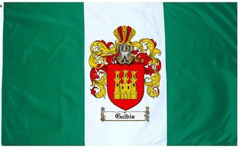 Galbis family crest coat of arms flag