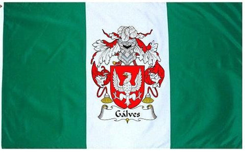 Galves family crest coat of arms flag