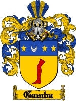 Gamba coat of arms family crest download