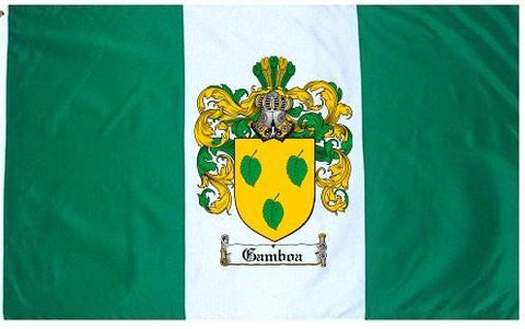 Gamboa family crest coat of arms flag