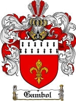 Gambol coat of arms family crest download