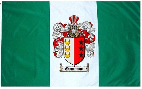 Gammont family crest coat of arms flag