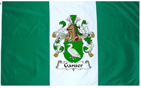 Ganser family crest coat of arms flag