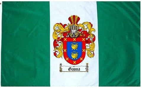 Gaona family crest coat of arms flag