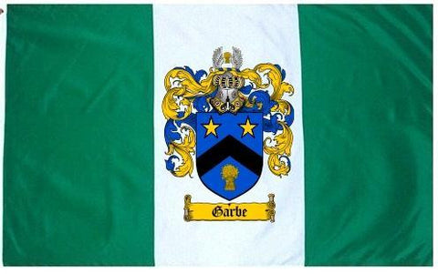 Garbe family crest coat of arms flag