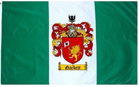 Garbett family crest coat of arms flag