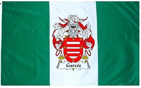 Garces family crest coat of arms flag