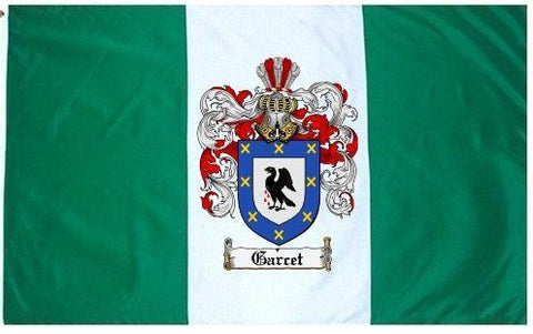 Garcet family crest coat of arms flag
